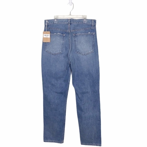 Reformation Julia Blue Crop High Rise Cigarette Jeans - Picture 2 of 10